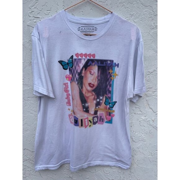 Alijah Womens Pullover Short Sleeve Crew Neck Graphic Tee T Shirt White Sz L - Picture 5 of 6